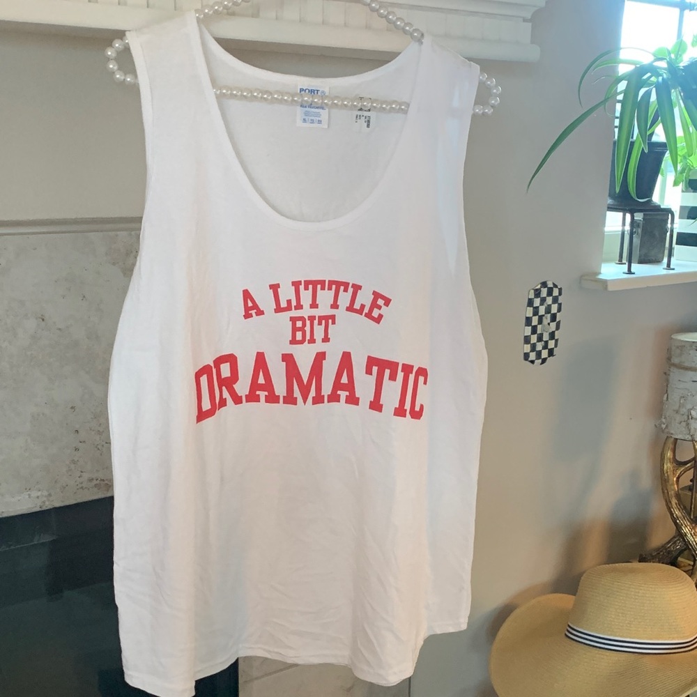 NWT A Little Bit Dramatic Tank Top by Port & Co. 100% Cotton Size XL
